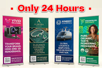 design premium roll up banner and retractable banner