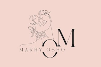 do elegant line art feminine logo design