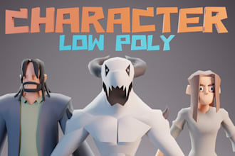 create a stylized low poly character