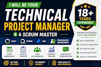 be your technical project manager and scrum master