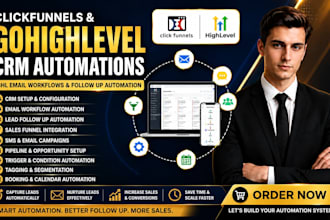 clikfunnel gohighlevel CRM automations ghl email workflows follow up automation