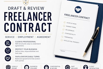 draft review freelancer contract service employment agreement for your business