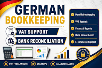 german bookkeeping and vat support for businesses and bank reconciliation