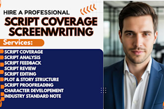 provide script coverage, feedback, script analysis to strengthen your screenplay