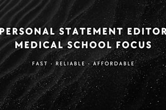 proofreads, edit your personal statement or admission essay