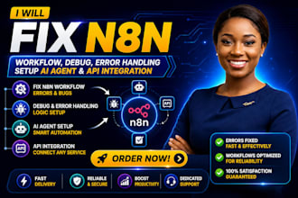 fix n8n workflow debug error handling setup ai agent set up api integration