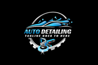 make professional automotive detailing and car racing logo design