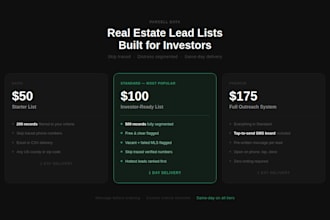 build a custom skip traced real estate lead list