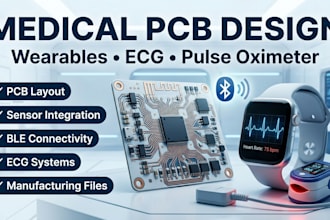 design medical pcb, wearable devices, ecg and pulse oximeter systems
