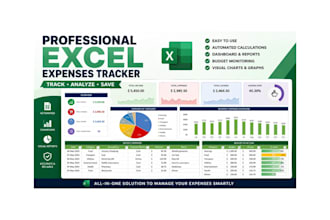 create a professional excel expenses tracker