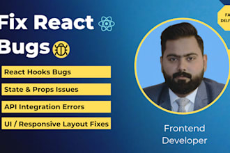 fix react bugs, react js errors, and hooks issues fast