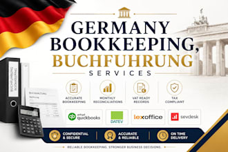 do germany bookkeeping, reconciliations, cleanups in all software for businesses
