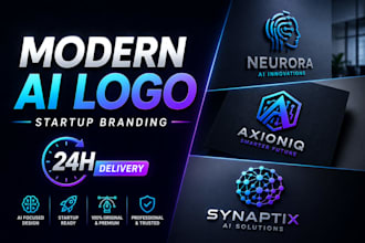 design modern ai startup logo