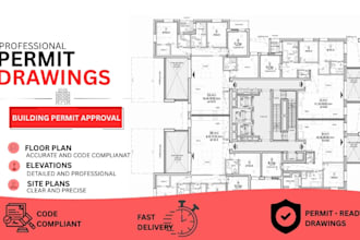 create architectural permit drawings for building permit approval