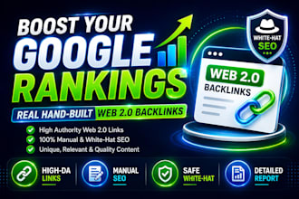 create high da web 2 0 backlinks for SEO ranking