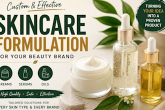 formulate skincare products, creams, serums and lotions