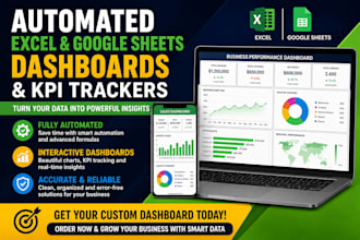 build automated excel spreadsheet, google sheets dashboard and tracker