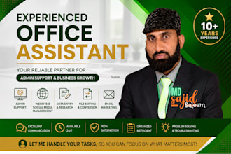 be your efficient and quick virtual executive assistant and ms office expert