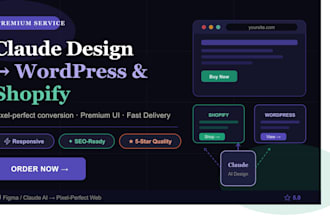 convert claude design to wordpress or shopify website