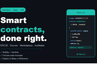 develop solidity smart contracts and erc20 tokens on base or ethereum