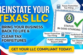 do texas llc reinstatement and franchise tax filing