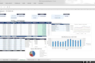 build a custom excel budget tracker and business reporting spreadsheet