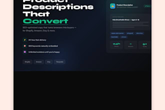 write SEO optimized product descriptions