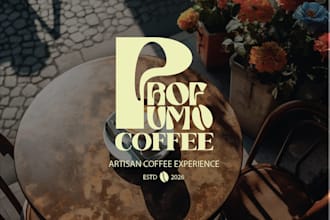 create a luxury coffee brand identity and packaging design