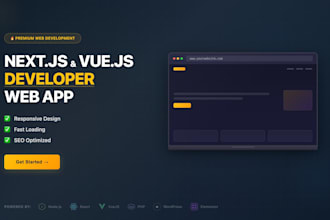 build a modern web application using vuejs or nextjs