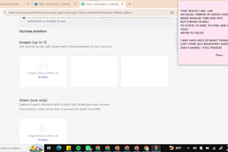 create gym fitness website