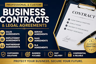 draft business contracts, sla agreements, employment and partnership agreement