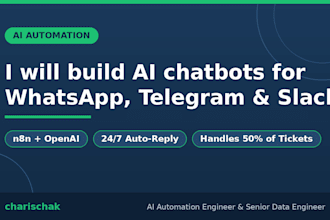 build an ai chatbot for whatsapp, telegram or slack with n8n