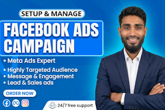 setup and manage highly converting facebook ads camping meta advertising