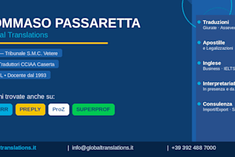 provide certified sworn italian translations by a registered ctu expert