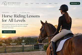 design redesign squarespace equestrian website horse riding school website