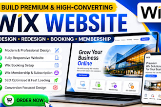 design wix website redesign wix booking website wix membership and seo optimize