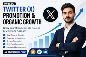 twitter x promotion organic growth x marketing crypto and only fans promotion