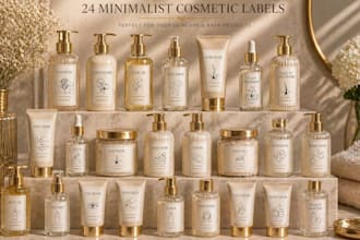 design feminine skin care cosmetic logo or product packaging and label design