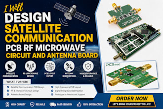 design satellite communication pcb rf microwave circuit and antenna board