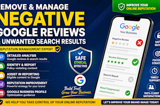 help remove or suppress negative google search results and gmb content
