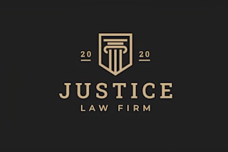 do a professional attorney lawyer law firm and legal logo design