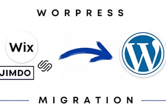 migrate transfer wix, squarespace, jimdo to wordpress professionally