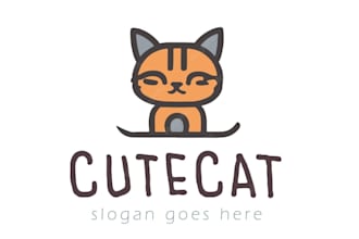 design a modren cat, dog, pet shop or animal logo