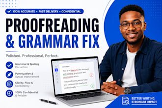 proofread edit and correct grammar in english documents