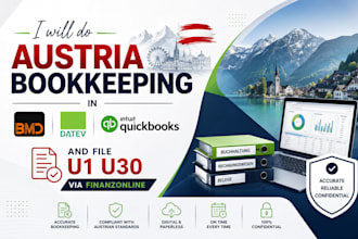 do austria bookkeeping in bmd datev quickbooks and file u1 u30 via finanzonline