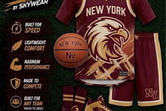 make clothing graphic and sportswear uniform, basketball