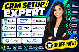 setup bigin sap clickup cinc trello caspio suitedash popl asana close apptivo