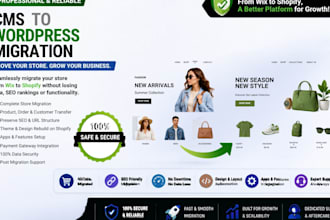 jimdo squarespace to worpress or shopify migeration