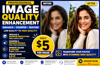 professionally enhance, upscale and improve image quality