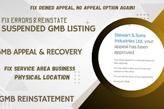 reinstate suspended google business profile fix denied gmb appeal recover gmb